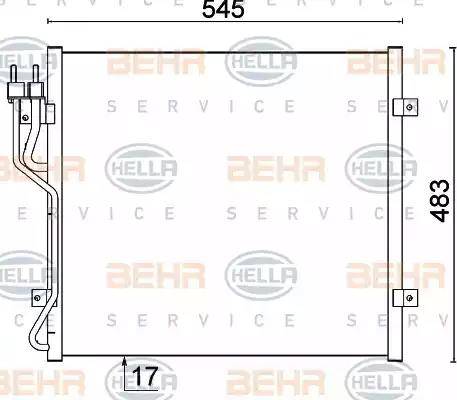 BEHR HELLA Service 8FC 351 307-531 - Конденсатор кондиционера autosila-amz.com