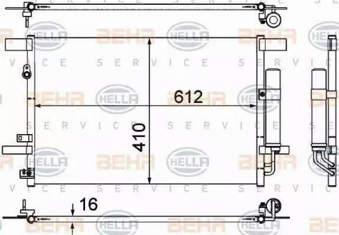 BEHR HELLA Service 8FC 351 307-751 - Конденсатор кондиционера autosila-amz.com