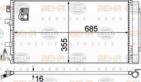 BEHR HELLA Service 8FC 351 310-544 - Конденсатор кондиционера autosila-amz.com