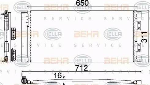 BEHR HELLA Service 8FC 351 310-661 - Конденсатор кондиционера autosila-amz.com