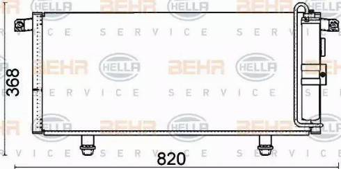 BEHR HELLA Service 8FC 351 318-591 - Конденсатор кондиционера autosila-amz.com