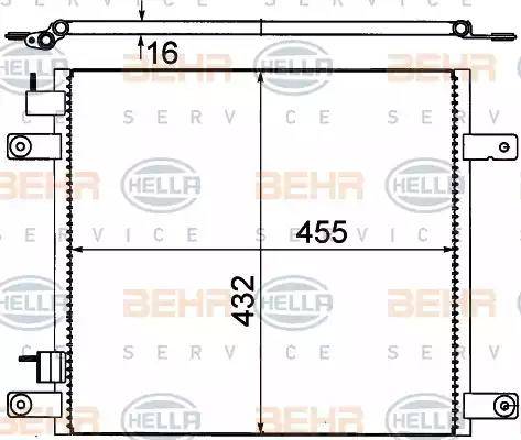 BEHR HELLA Service 8FC 351 318-631 - Конденсатор кондиционера autosila-amz.com