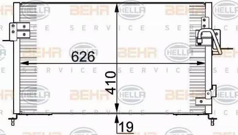 BEHR HELLA Service 8FC 351 318-001 - Конденсатор кондиционера autosila-amz.com