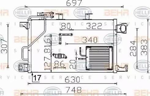 BEHR HELLA Service 8FC 351 317-494 - Конденсатор кондиционера autosila-amz.com