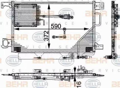 BEHR HELLA Service 8FC 351 317-491 - Конденсатор кондиционера autosila-amz.com