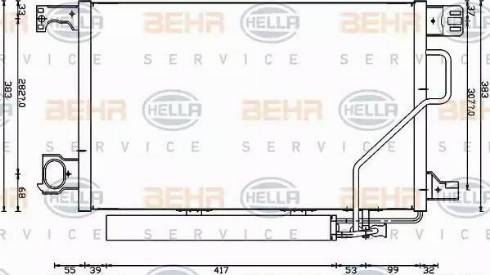 BEHR HELLA Service 8FC 351 317-504 - Конденсатор кондиционера autosila-amz.com