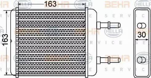 BEHR HELLA Service 8FH 351 308-301 - Теплообменник, отопление салона autosila-amz.com