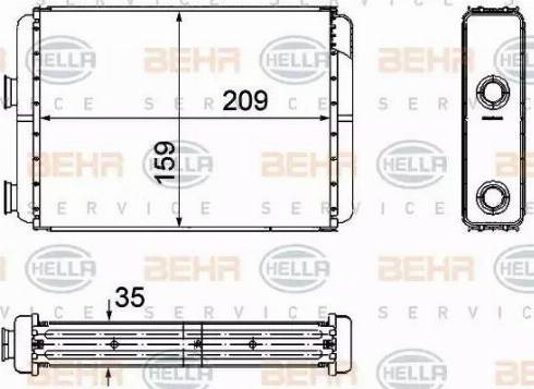 BEHR HELLA Service 8FH 351 308-251 - Теплообменник, отопление салона autosila-amz.com