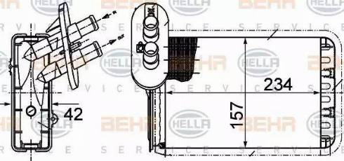 BEHR HELLA Service 8FH 351 313-451 - Теплообменник, отопление салона autosila-amz.com