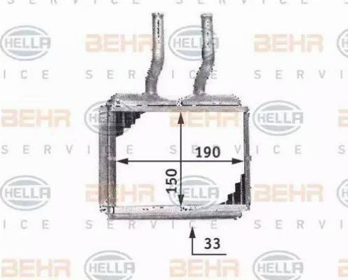 BEHR HELLA Service 8FH 351 313-021 - Теплообменник, отопление салона autosila-amz.com