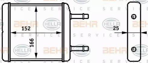 BEHR HELLA Service 8FH 351 313-181 - Теплообменник, отопление салона autosila-amz.com