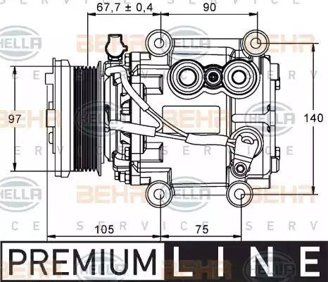 BEHR HELLA Service 8FK 351 113-221 - Компрессор кондиционера autosila-amz.com