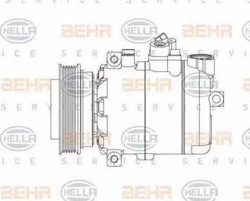 BEHR HELLA Service 8FK 351 132-081 - Компрессор кондиционера autosila-amz.com