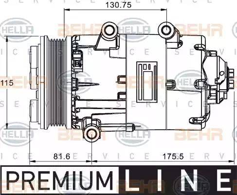 BEHR HELLA Service 8FK 351 334-051 - Компрессор кондиционера autosila-amz.com