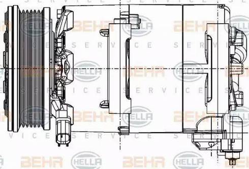 BEHR HELLA Service 8FK 351 334-371 - Компрессор кондиционера autosila-amz.com