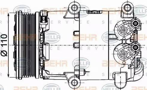 BEHR HELLA Service 8FK 351 334-371 - Компрессор кондиционера autosila-amz.com