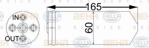 BEHR HELLA Service 8FT 351 192-614 - Осушитель, кондиционер autosila-amz.com