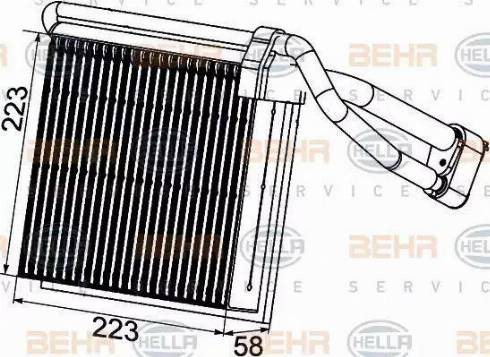 BEHR HELLA Service 8FV 351 330-761 - Испаритель, кондиционер autosila-amz.com