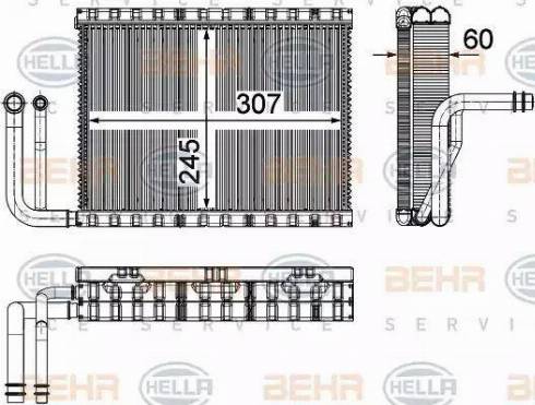 BEHR HELLA Service 8FV 351 331-151 - Испаритель, кондиционер autosila-amz.com