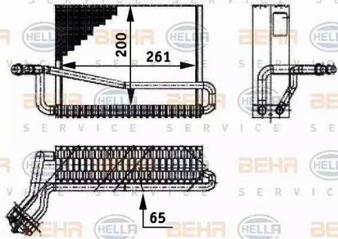 BEHR HELLA Service 8FV 351 211-551 - Испаритель, кондиционер autosila-amz.com