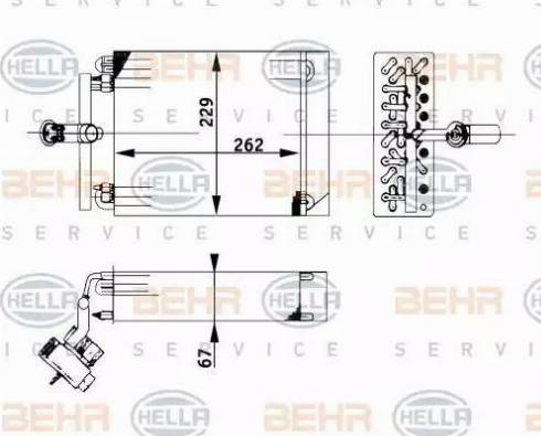 BEHR HELLA Service 8FV 351 211-651 - Испаритель, кондиционер autosila-amz.com