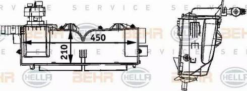 BEHR HELLA Service 8FV 351 211-681 - Испаритель, кондиционер autosila-amz.com