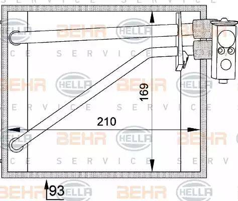 BEHR HELLA Service 8FV 351 211-131 - Испаритель, кондиционер autosila-amz.com