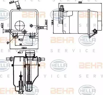 BEHR HELLA Service 8MA 376 755-211 - Компенсационный бак, охлаждающая жидкость autosila-amz.com