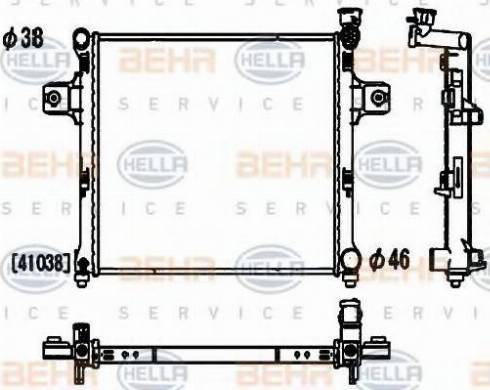 BEHR HELLA Service 8MK 376 900-651 - Радиатор, охлаждение двигателя autosila-amz.com