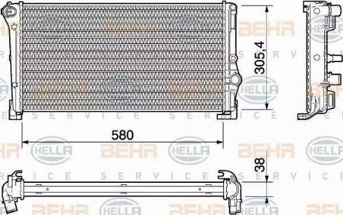 BEHR HELLA Service 8MK 376 754-371 - Радиатор, охлаждение двигателя autosila-amz.com