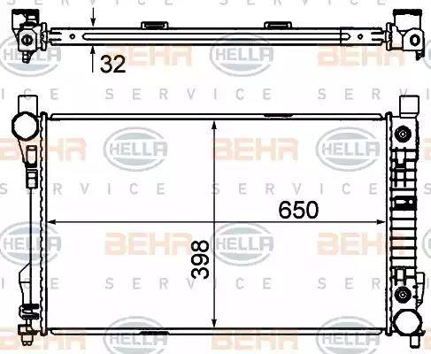 BEHR HELLA Service 8MK 376 769-771 - Радиатор, охлаждение двигателя autosila-amz.com