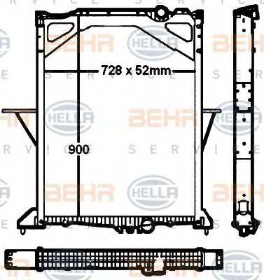 BEHR HELLA Service 8MK 376 760-441 - Радиатор, охлаждение двигателя autosila-amz.com