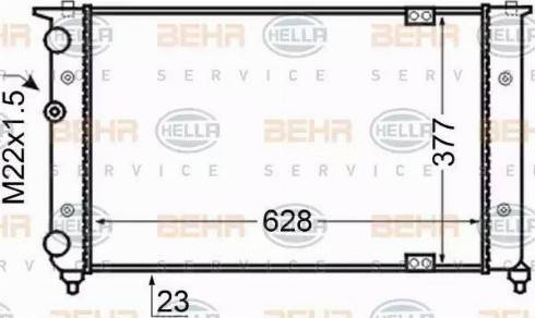 BEHR HELLA Service 8MK 376 705-561 - Радиатор, охлаждение двигателя autosila-amz.com