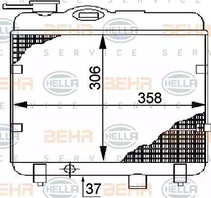 BEHR HELLA Service 8MK 376 706-301 - Радиатор, охлаждение двигателя autosila-amz.com