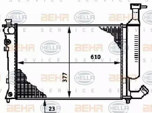 BEHR HELLA Service 8MK 376 719-511 - Радиатор, охлаждение двигателя autosila-amz.com