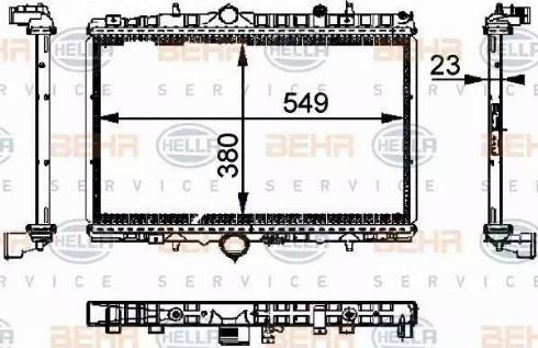 BEHR HELLA Service 8MK 376 714-394 - Радиатор, охлаждение двигателя autosila-amz.com