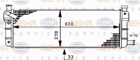 BEHR HELLA Service 8MK 376 716-131 - Радиатор, охлаждение двигателя autosila-amz.com
