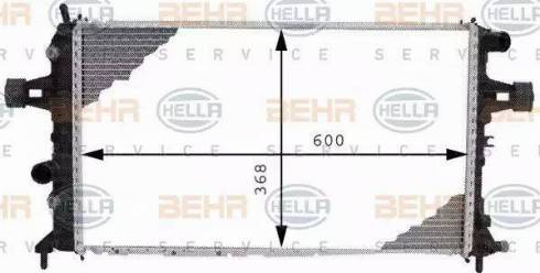 BEHR HELLA Service 8MK 376 710-334 - Радиатор, охлаждение двигателя autosila-amz.com