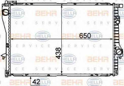 BEHR HELLA Service 8MK 376 712-234 - Радиатор, охлаждение двигателя autosila-amz.com