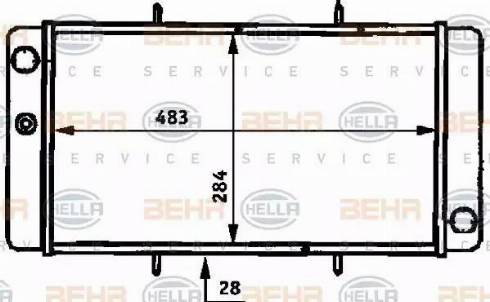 BEHR HELLA Service 8MK 376 717-161 - Радиатор, охлаждение двигателя autosila-amz.com