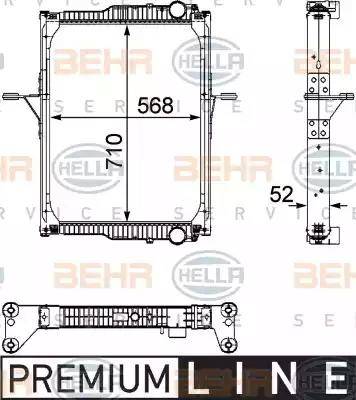 BEHR HELLA Service 8MK 376 733-751 - Радиатор, охлаждение двигателя autosila-amz.com