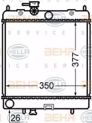 BEHR HELLA Service 8MK 376 726-691 - Радиатор, охлаждение двигателя autosila-amz.com