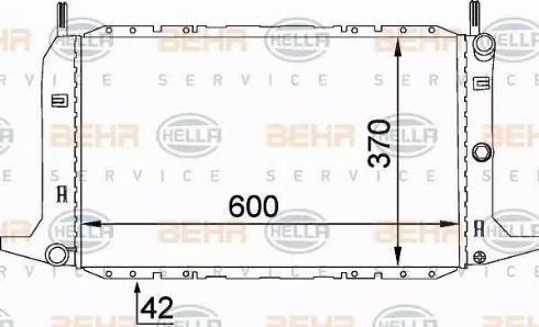 BEHR HELLA Service 8MK 376 720-161 - Радиатор, охлаждение двигателя autosila-amz.com