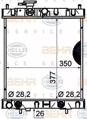 BEHR HELLA Service 8MK 376 770-451 - Радиатор, охлаждение двигателя autosila-amz.com