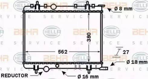 BEHR HELLA Service 8MK 376 771-411 - Радиатор, охлаждение двигателя autosila-amz.com