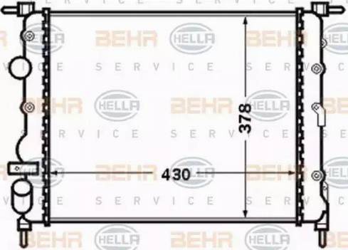 BEHR HELLA Service 8MK 376 771-671 - Радиатор, охлаждение двигателя autosila-amz.com