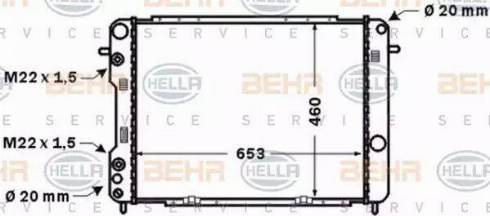 BEHR HELLA Service 8MK 376 771-261 - Радиатор, охлаждение двигателя autosila-amz.com