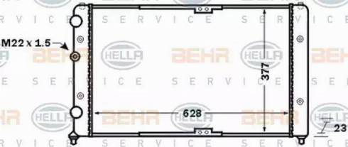 BEHR HELLA Service 8MK 376 773-791 - Радиатор, охлаждение двигателя autosila-amz.com