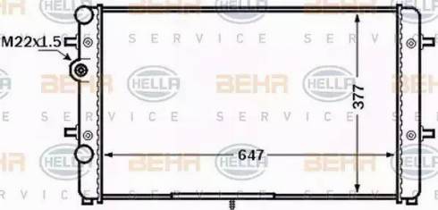 BEHR HELLA Service 8MK 376 772-501 - Радиатор, охлаждение двигателя autosila-amz.com