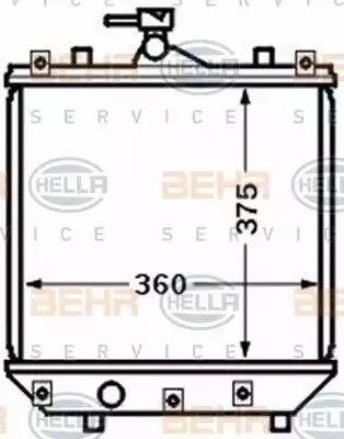 BEHR HELLA Service 8MK 376 772-781 - Радиатор, охлаждение двигателя autosila-amz.com